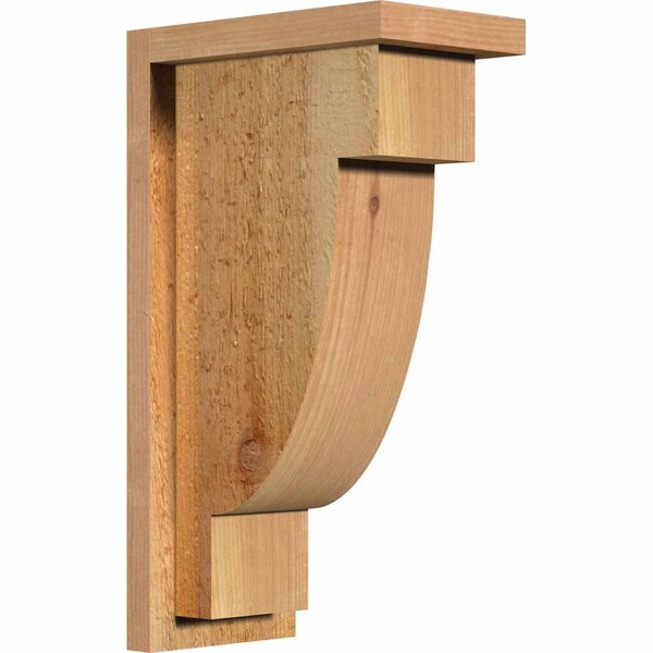 Ekena Millwork Alpine Rough Sawn Corbel w/Backplate, Western Red Cedar, 6"W x 10"D x 18"H COR06X10X18ALP01RWR - main